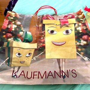 Vintage Kaufmans Xmas bag. Free with any handbag purchase 25 or more
